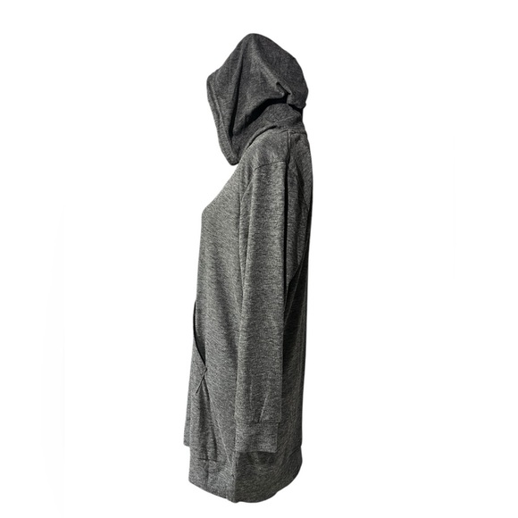 Casual and Lightweight Gray Hooded Sweatshirt Dress, size XL - Picture 3 of 15